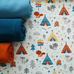 Bio Jersey Motiv Abenteuercamp Von Stoffonkel -STOFFBIOTOP Verkäufe Abenteuercamp von Stoffonkel Bio Jersey Motiv 982 3