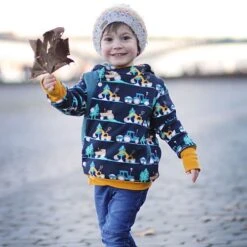 Bio Jersey Stoff Bagger Und Traktor In Sand Von Fabrilogy -STOFFBIOTOP Verkäufe Bagger und Traktor in sand von 2300 3