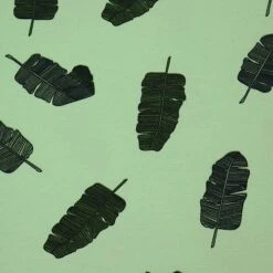 Bio Jersey Banana Leaves In Pastell Grün Von Bloome Copenhagen -STOFFBIOTOP Verkäufe Banana Leaves in pastell gruen von 1260 2