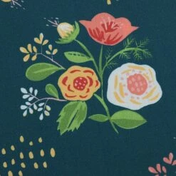 Bio Popeline Baumwollstoff Bouquet On Teal Von Monaluna -STOFFBIOTOP Verkäufe Baumwollstoff Bouquet on Teal von Monaluna 1768 2