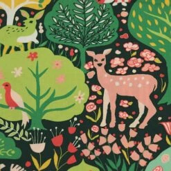 Bio Popeline Baumwollstoff Twilit Forest Vert Von Monaluna -STOFFBIOTOP Verkäufe Baumwollstoff Twilit Forest Vert von Monaluna 1889 2