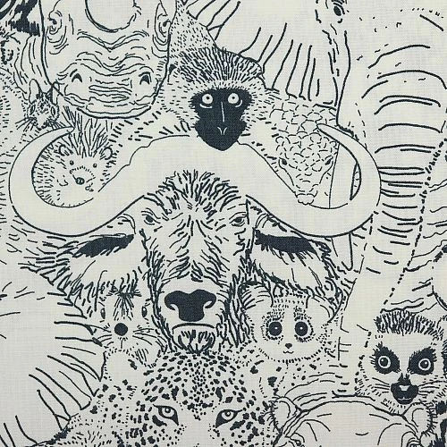 Bio Popeline Baumwollstoff Wild Thing Grey Aus Der Serie Grasslands Von Cloud9 5 Bio Popeline Baumwollstoff Wild Thing Grey Aus Der Serie Grasslands Von Cloud9 – Bild 3