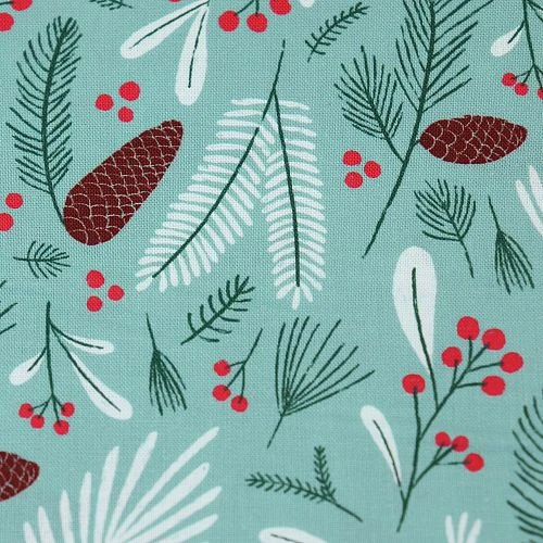 Bio Popeline Baumwollstoff Winter Flora Aus Der Serie Jingle Mingle Von Cloud9 5 Bio Popeline Baumwollstoff Winter Flora Aus Der Serie Jingle Mingle Von Cloud9 – Bild 3