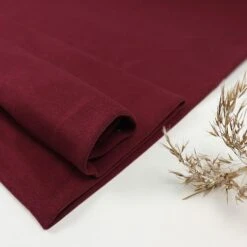 Bio Bündchen Stoff Uni Tawny Bordeaux Von Bloome Copenhagen