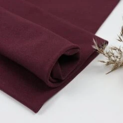 Bio Bündchen Stoff Uni Bordeaux Stoffonkel