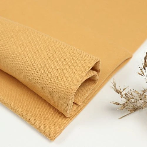 Bio Bündchen Stoff Uni Herbstgold Stoffonkel 2 Bio Bündchen Stoff Uni Herbstgold Stoffonkel