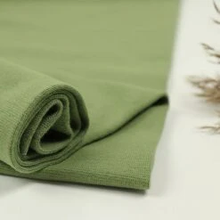 Bio Bündchen Stoff Uni Olive Grün Stoffonkel