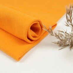 Bio Bündchen Stoff Uni Orange Stoffonkel
