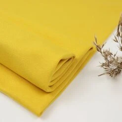 Bio Bündchen Stoff Uni Senf Stoffonkel