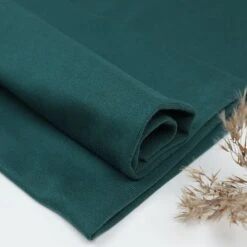 Bio Bündchen Stoff Uni Smaragd Stoffonkel