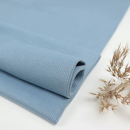 Bio Bündchen Gerippt Uni Faded Blue Von Mind The Maker 3 Bio Bündchen Gerippt Uni Faded Blue Von Mind The Maker