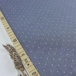 Bio Chambray Punkte Denim Blau Von Amandine Cha