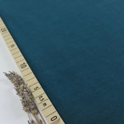 Bio Chambray Uni Dunkles Lagunen Grün Von Amandine Cha