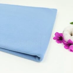 Bio Interlock Jersey Uni Denim Blau