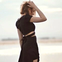 Bio Interlock Jersey Uni Schwarz -STOFFBIOTOP Verkäufe Bio Interlock Jersey uni schwarz 923 5