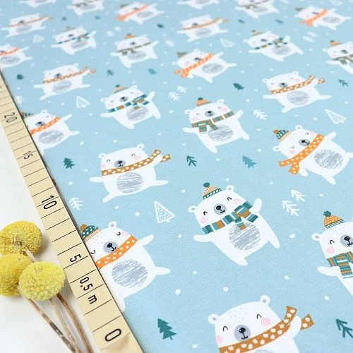 Bio Jersey Motiv Bärchenwald Blau Von Stoffonkel 3 Bio Jersey Motiv Bärchenwald Blau Von Stoffonkel