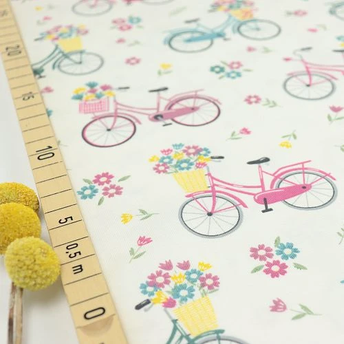 Bio Jersey Motiv Bicycles In Offwhite Von Stoffonkel 3 Bio Jersey Motiv Bicycles In Offwhite Von Stoffonkel