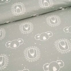 Bio Jersey Motiv Coole Koalas In Silver Green Von Stoffonkel