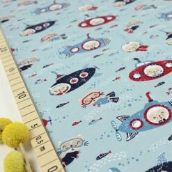 Bio Jersey Motiv Diving Cat In Gletscher Von Stoffonkel