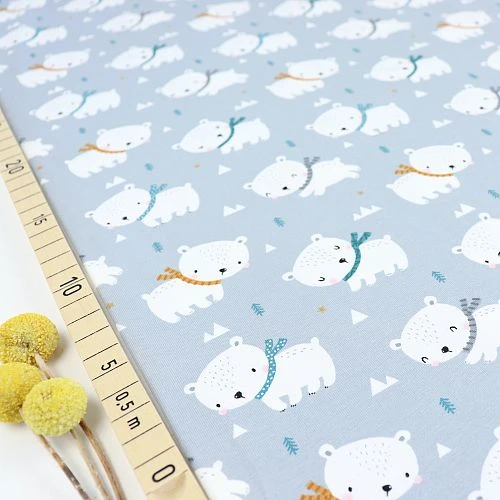 Bio Jersey Motiv Eisbärchen Grau Von Stoffonkel 3 Bio Jersey Motiv Eisbärchen Grau Von Stoffonkel