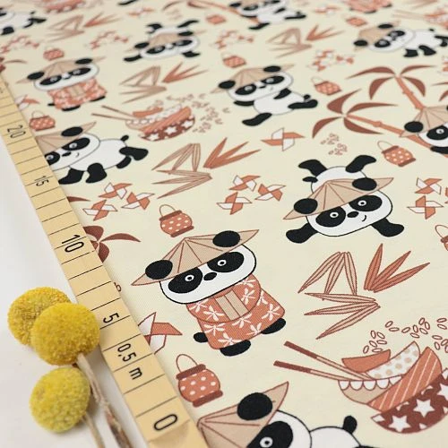 Bio Jersey Motiv Panda Karamell Von Stoffonkel 3 Bio Jersey Motiv Panda Karamell Von Stoffonkel