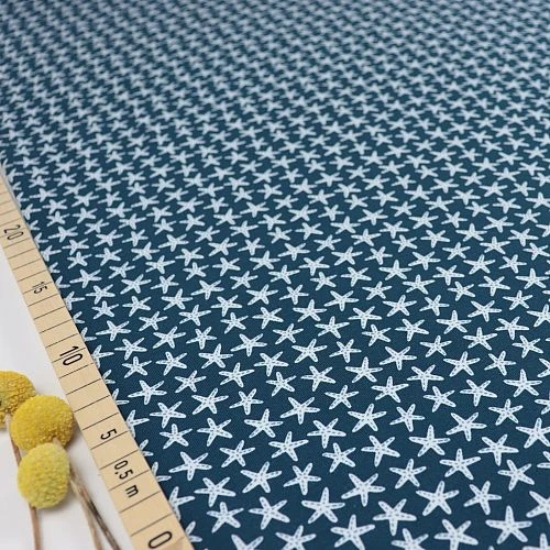 Bio Jersey Motiv Starfish Blau Von Stoffonkel 3 Bio Jersey Motiv Starfish Blau Von Stoffonkel