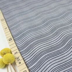 Bio Jersey Motiv Wellenmuster Von Fabrilogy In Hellgrau Meliert