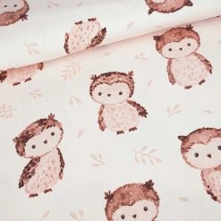 Bio Jersey Motiv Kleine Eule In Aquarellmaltechnik Von Stoffonkel