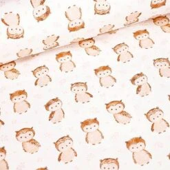 Bio Jersey Motiv Kleine Eule Mini In Aquarellmaltechnik Von Stoffonkel