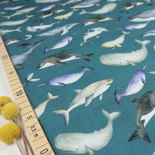 Bio Jersey Sea Creatures In Petrol 3 Bio Jersey Sea Creatures In Petrol