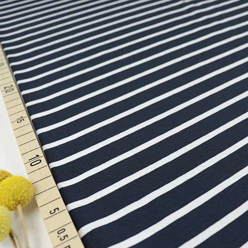 Bio Jersey Stoff Mit Streifen Dunkelblau Weiß Als Ringeljersey 3 Bio Jersey Stoff Mit Streifen Dunkelblau Weiß Als Ringeljersey