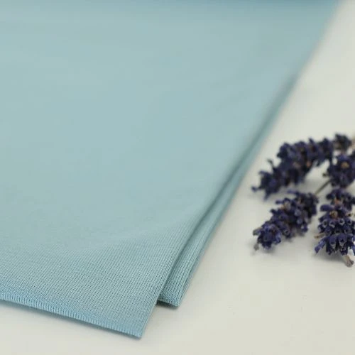 Bio Jersey Stoff Uni Frost Blau 3 Bio Jersey Stoff Uni Frost Blau