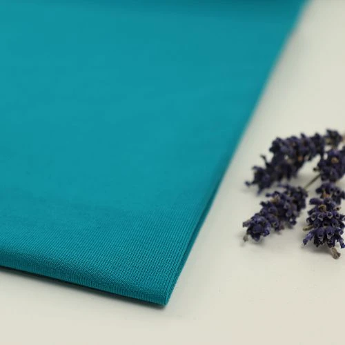 Bio Jersey Stoff Uni Hellpetrol 3 Bio Jersey Stoff Uni Hellpetrol