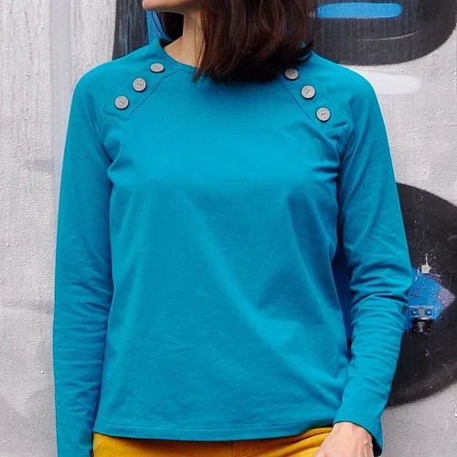 Bio Jersey Stoff Uni Hellpetrol 8 Bio Jersey Stoff Uni Hellpetrol – Bild 6