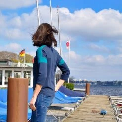 Bio Jersey Stoff Uni Petrol -STOFFBIOTOP Verkäufe Bio Jersey Stoff uni petrol 53 5