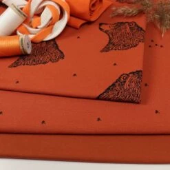 Bio Jersey Stoff Uni Rost -STOFFBIOTOP Verkäufe Bio Jersey Stoff uni rost 59 5