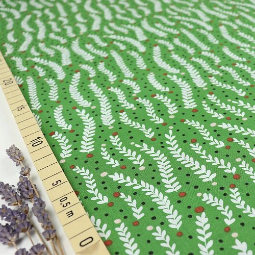 Bio Popeline Baumwollstoff Climbing Tendrils Green Aus Der Serie Fanciful Von Cloud9 3 Bio Popeline Baumwollstoff Climbing Tendrils Green Aus Der Serie Fanciful Von Cloud9