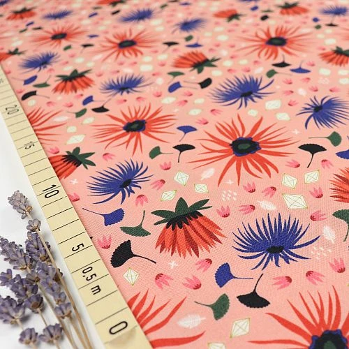 Bio Popeline Baumwollstoff Dahlia Blush Aus Der Serie Dragons & Lanterns Von Cloud9 3 Bio Popeline Baumwollstoff Dahlia Blush Aus Der Serie Dragons & Lanterns Von Cloud9