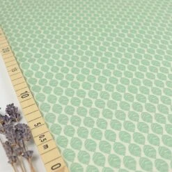 Bio Popeline Baumwollstoff Foliage Vert Von Monaluna