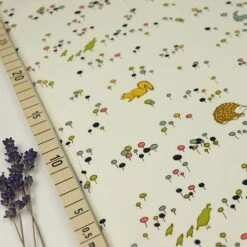 Bio Popeline Baumwollstoff Meadow Run Weiß Von Birch Fabrics