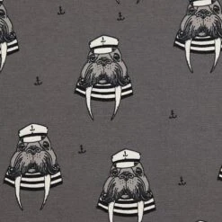 Bio Jersey Captain Walrus Grau Von Bloome Copenhagen -STOFFBIOTOP Verkäufe Captain Walrus grau von Bloome Copenhagen 549 2
