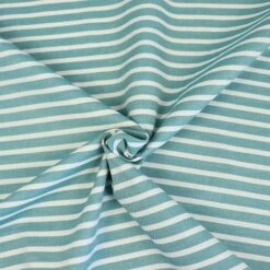 Bio Chambray Streifen Lagunen Grün Von Amandine Cha -STOFFBIOTOP Verkäufe Chambray Streifen Lagunen gruen von Amandine 1450 1