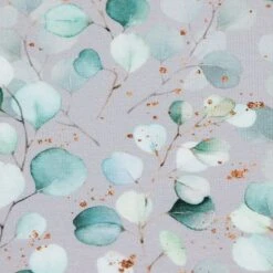 Bio Jersey Eukalyptusblätter In Light Grey -STOFFBIOTOP Verkäufe Eukalyptusblaetter in light grey Bio Jersey 2174 2