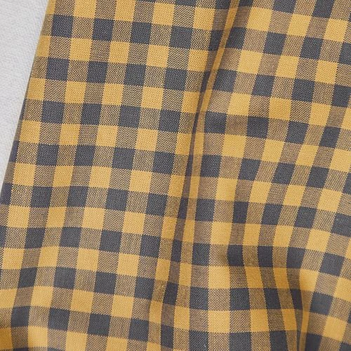 ORGANIC GINGHAM COTTON In Calm Grey/Dry Mustard Von Mind The MAKER 4 ORGANIC GINGHAM COTTON In Calm Grey/Dry Mustard Von Mind The MAKER – Bild 2