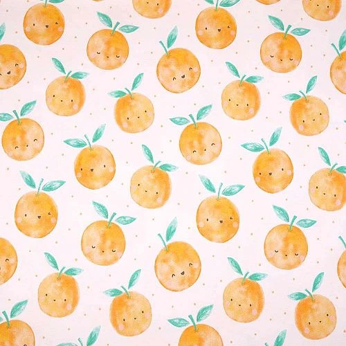 Bio Jersey Aquarell Motiv Oranges Von Stoffonkel 4 Bio Jersey Aquarell Motiv Oranges Von Stoffonkel – Bild 2