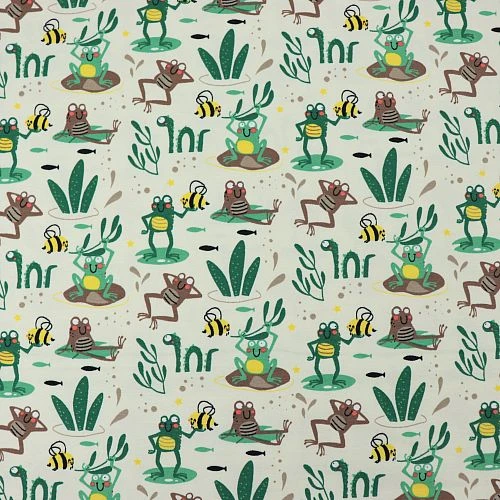 Bio Jersey Motiv Am Froschteich Von Stoffonkel 4 Bio Jersey Motiv Am Froschteich Von Stoffonkel – Bild 2