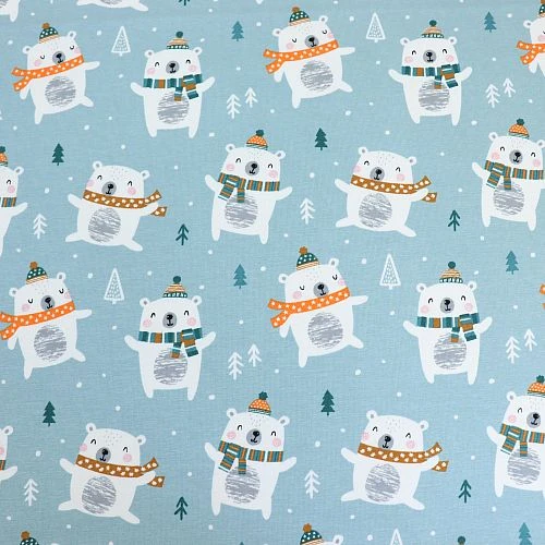 Bio Jersey Motiv Bärchenwald Blau Von Stoffonkel 4 Bio Jersey Motiv Bärchenwald Blau Von Stoffonkel – Bild 2