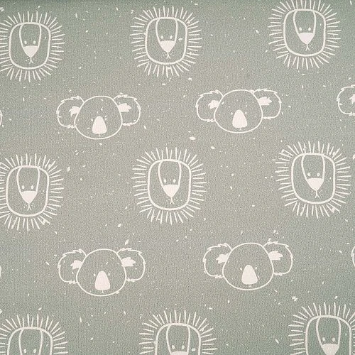 Bio Jersey Motiv Coole Koalas In Silver Green Von Stoffonkel 4 Bio Jersey Motiv Coole Koalas In Silver Green Von Stoffonkel – Bild 2
