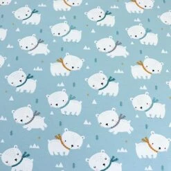 Bio Jersey Motiv Eisbärchen Blau Von Stoffonkel -STOFFBIOTOP Verkäufe Jersey Motiv Eisbaerchen blau von Stoffonkel 1511 1