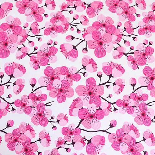 Bio Jersey Motiv Sakura In Weiß Von Stoffonkel 4 Bio Jersey Motiv Sakura In Weiß Von Stoffonkel – Bild 2